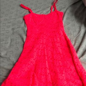 neon pink dress